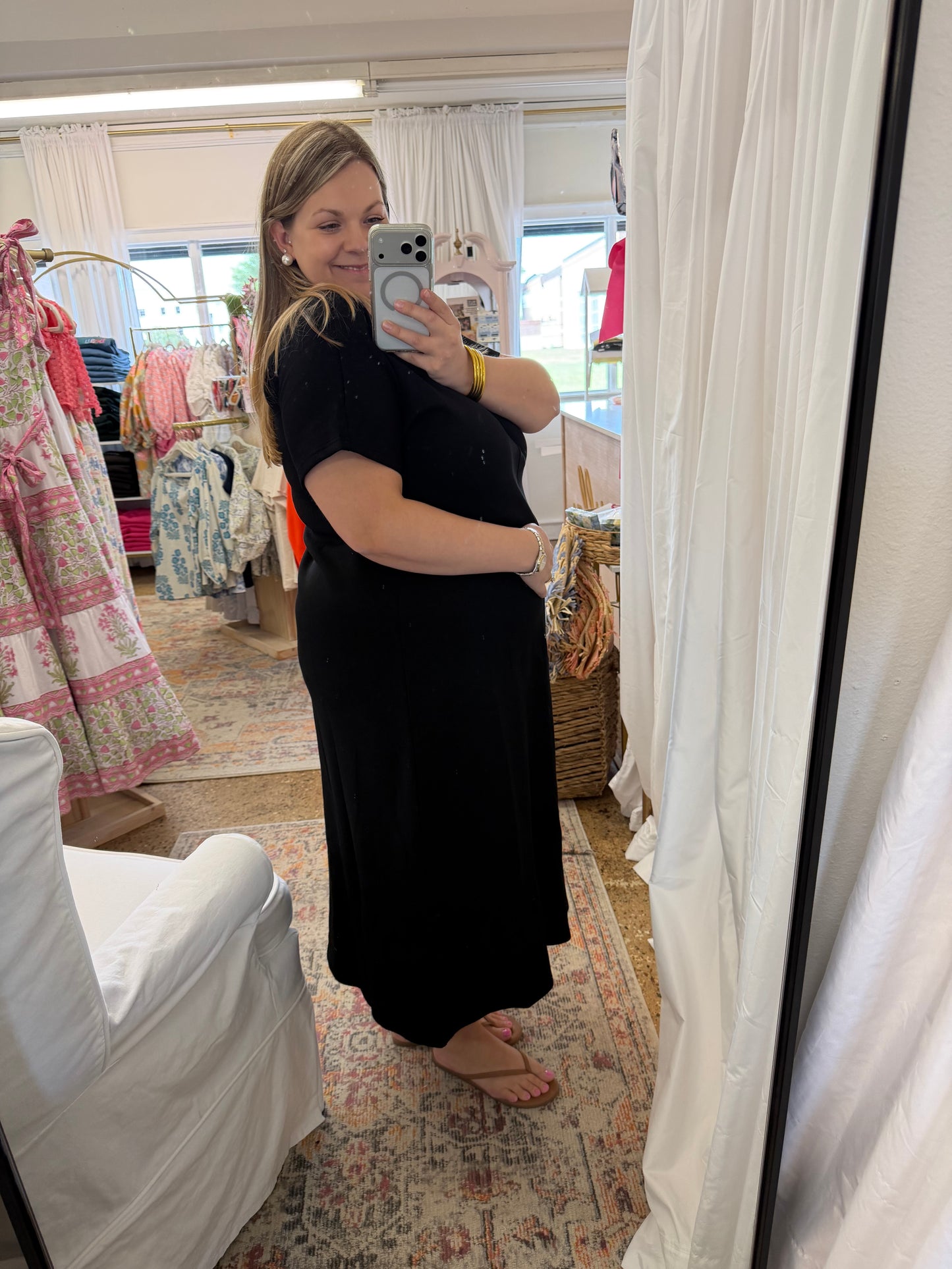 Black Knit Maxi Dress