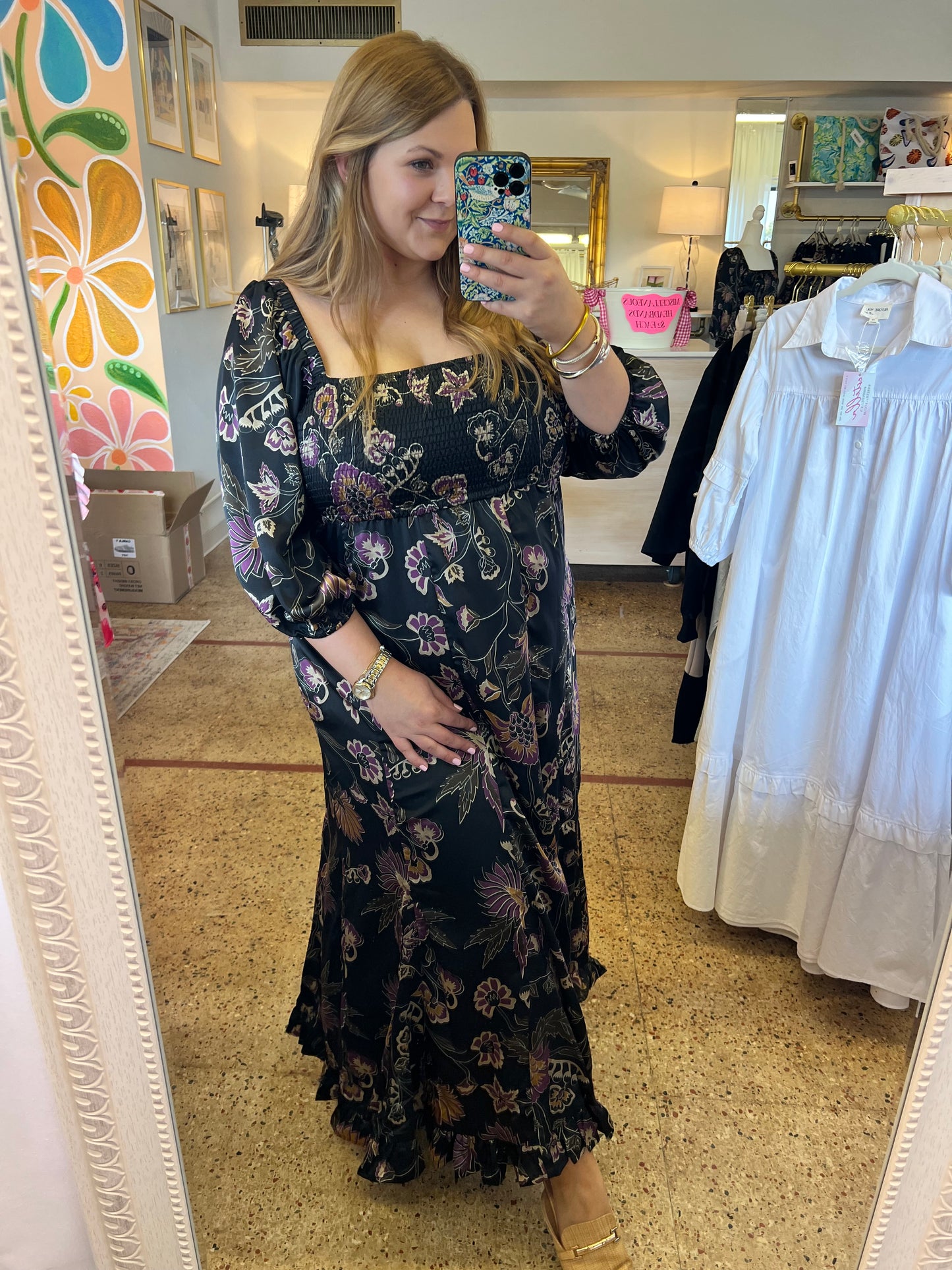 Fall Floral Maxi Dress