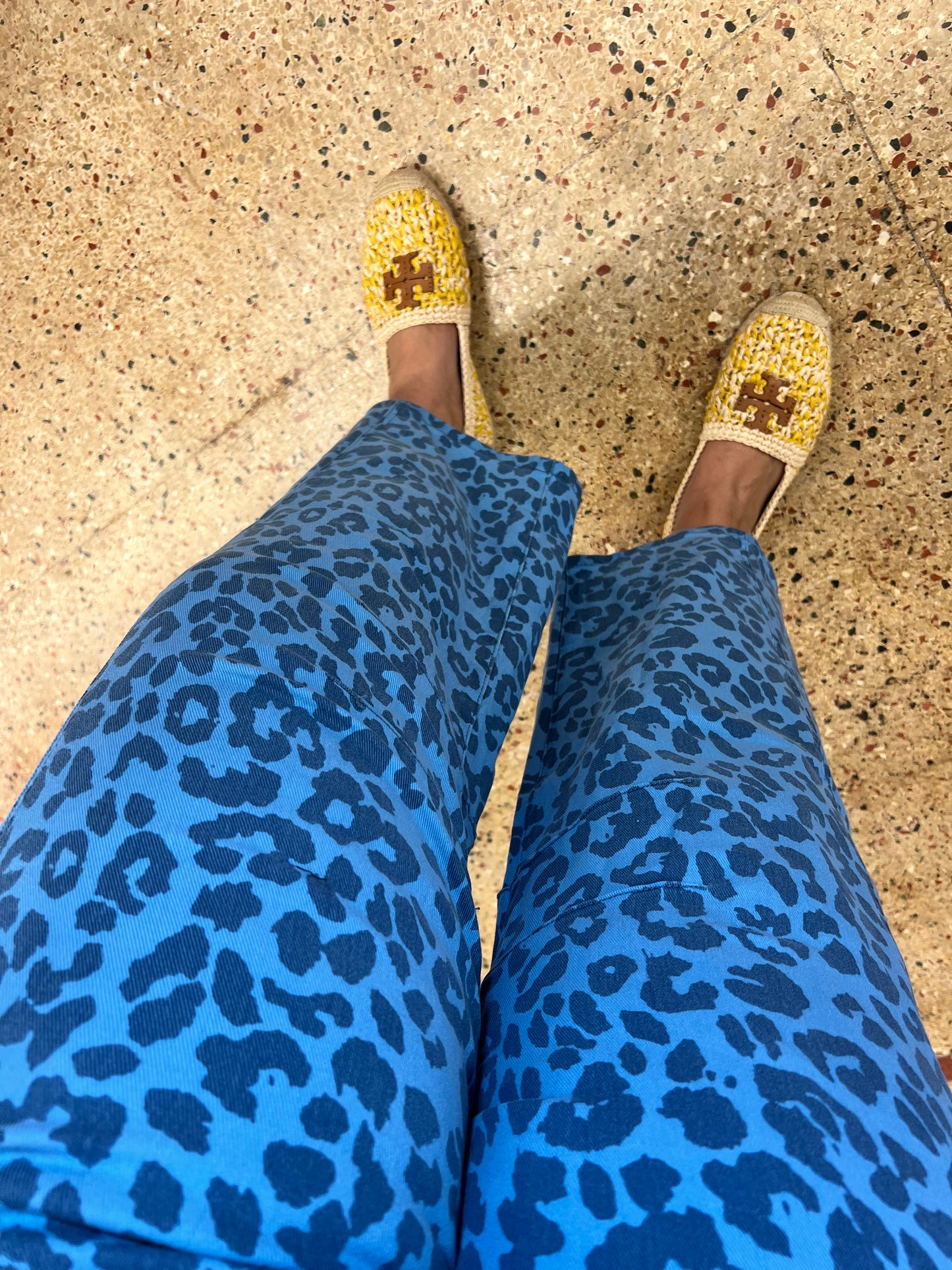 Royal Blue Leopard Jeans