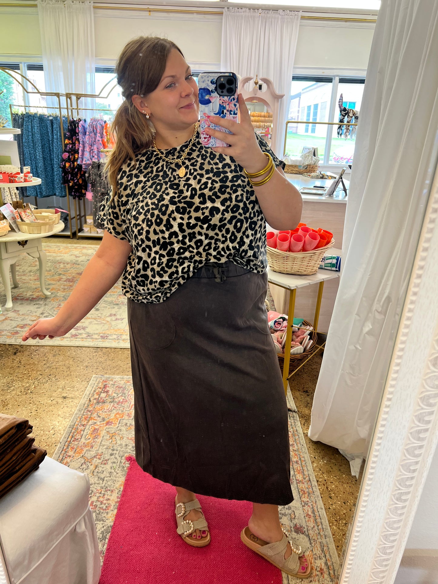 Washed Maxi Skirt Set