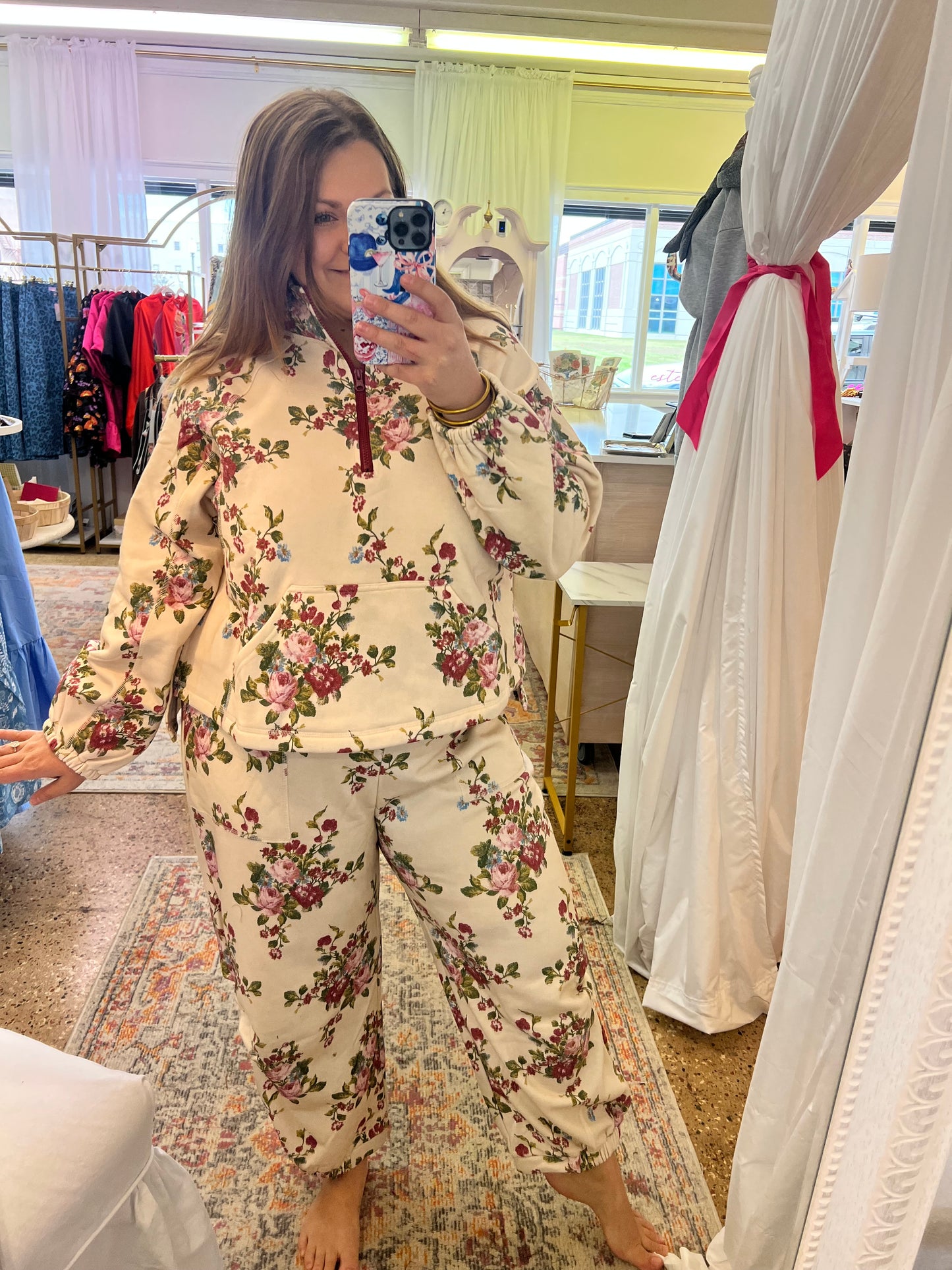 Floral Flirty Sweatsuit Set