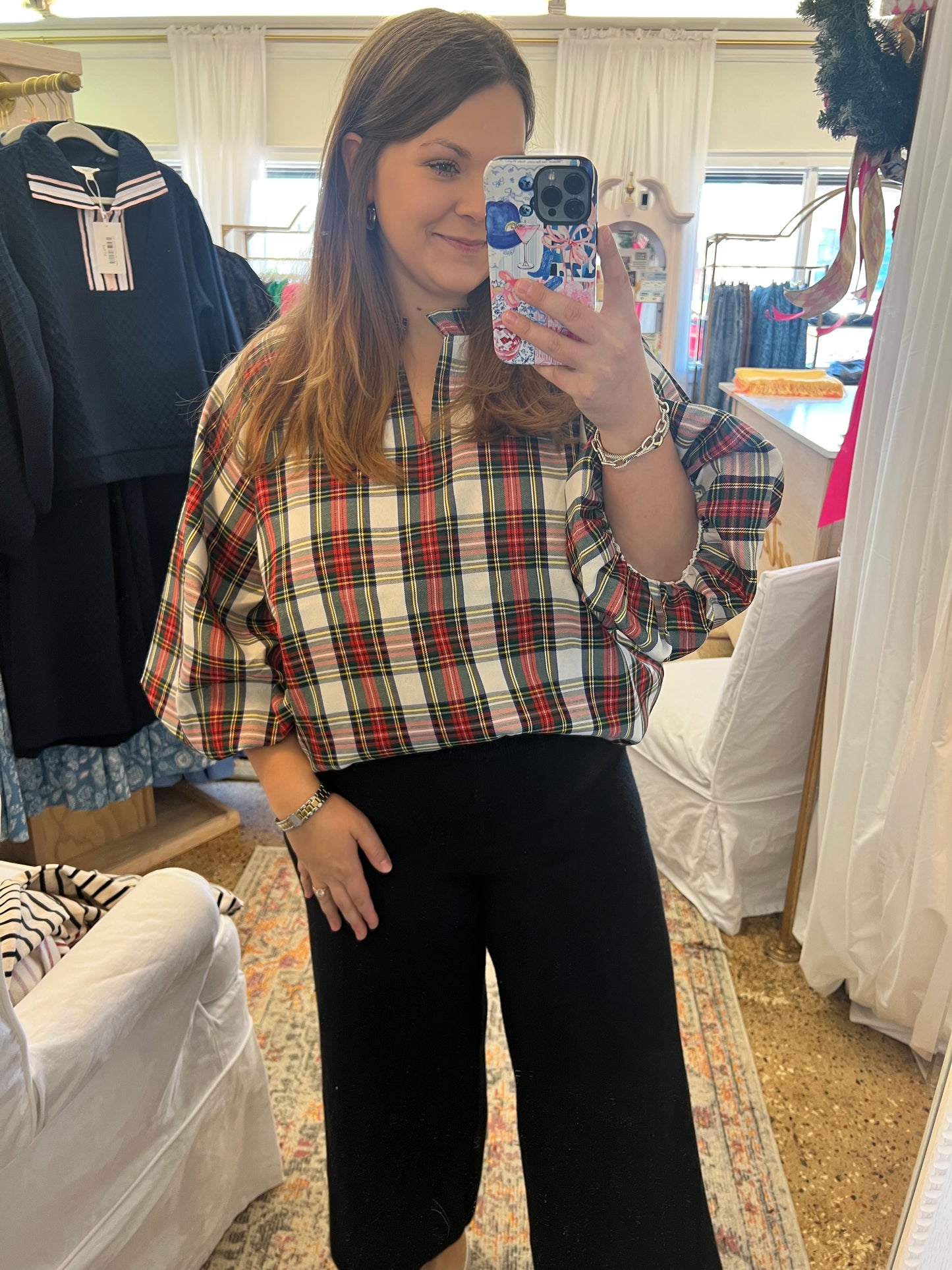 Donna Top- Plaid