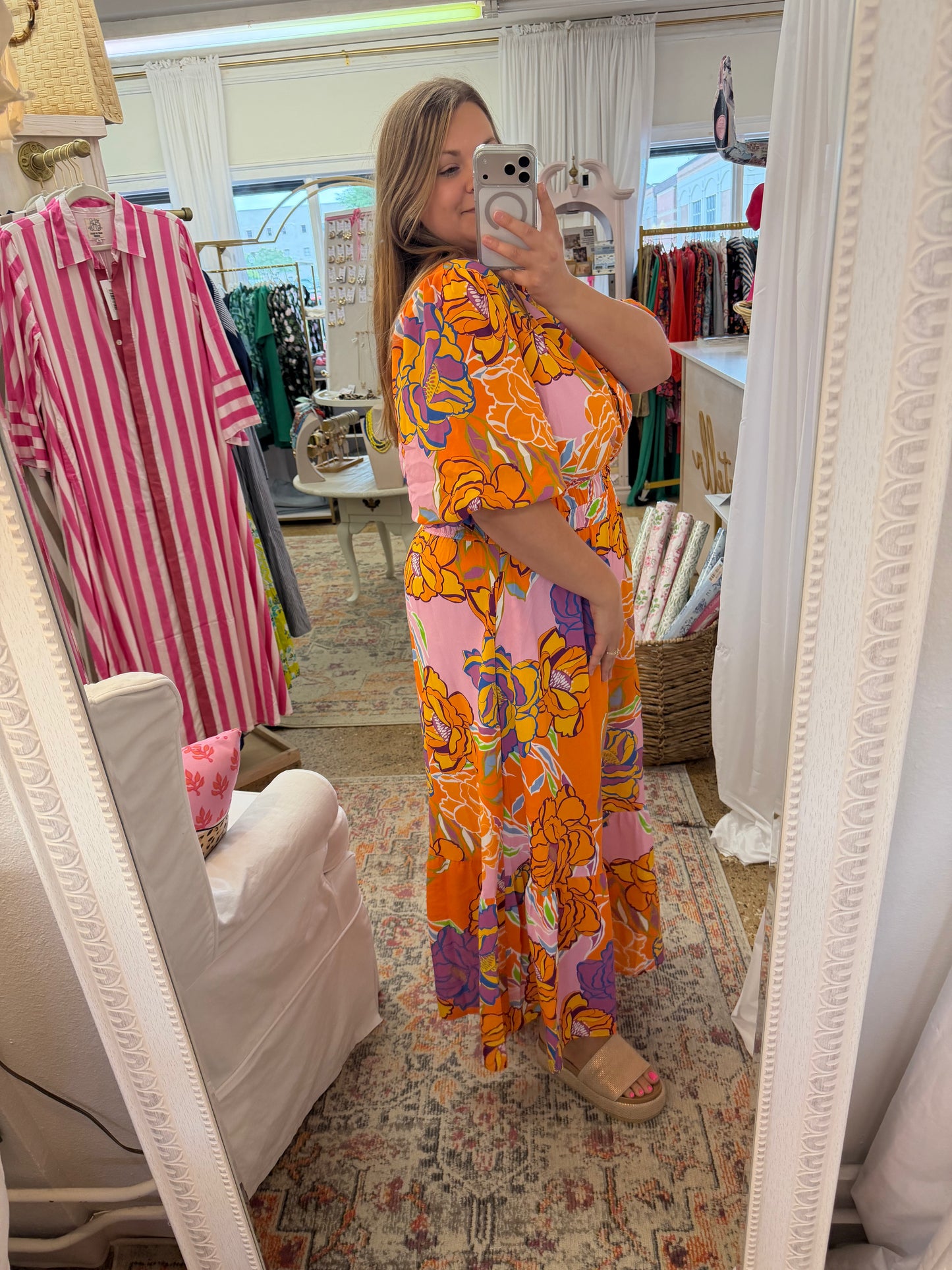 Orange Blossom Maxi Dress