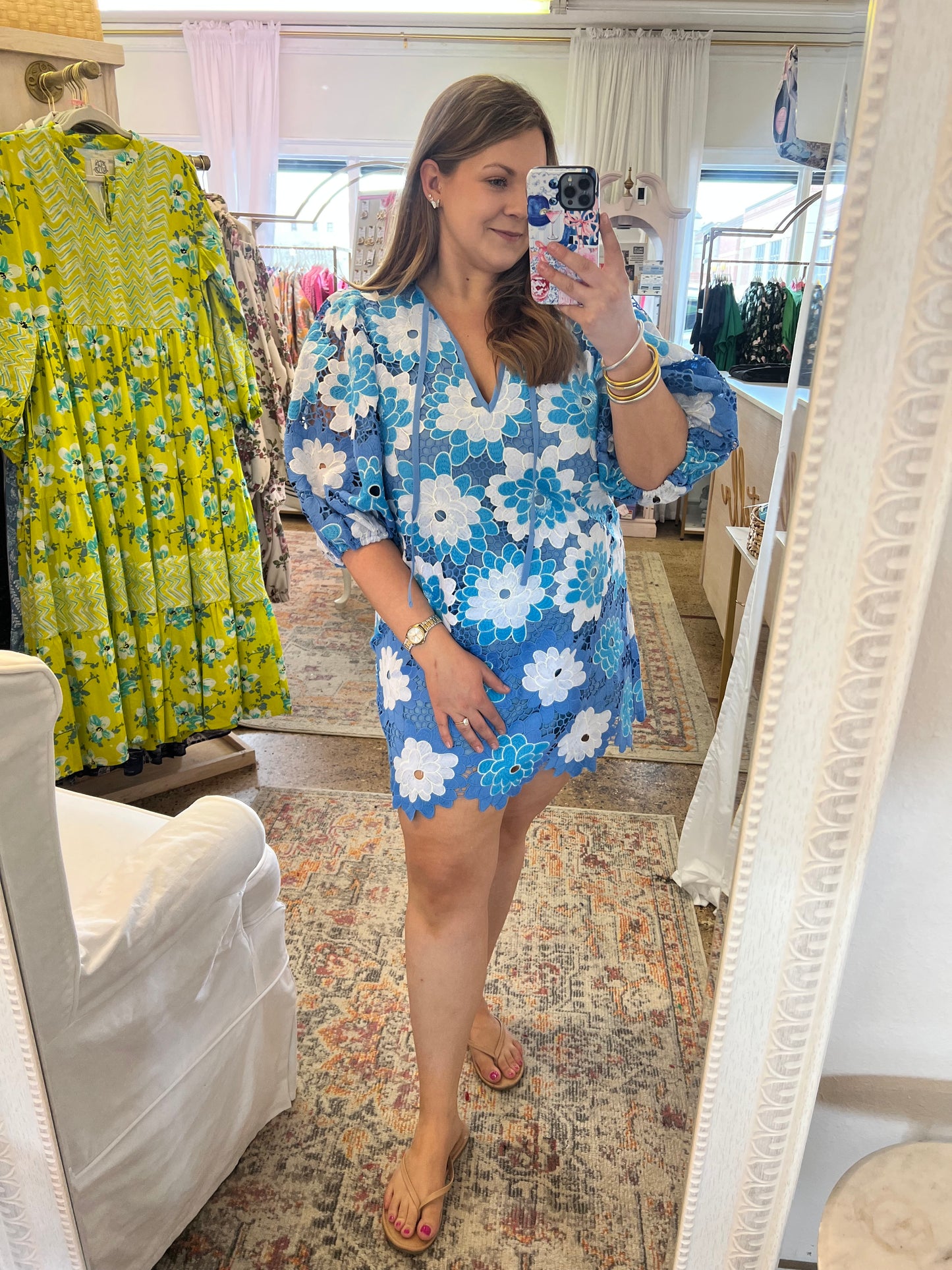 Deb Blue Bonnet Mini Dress