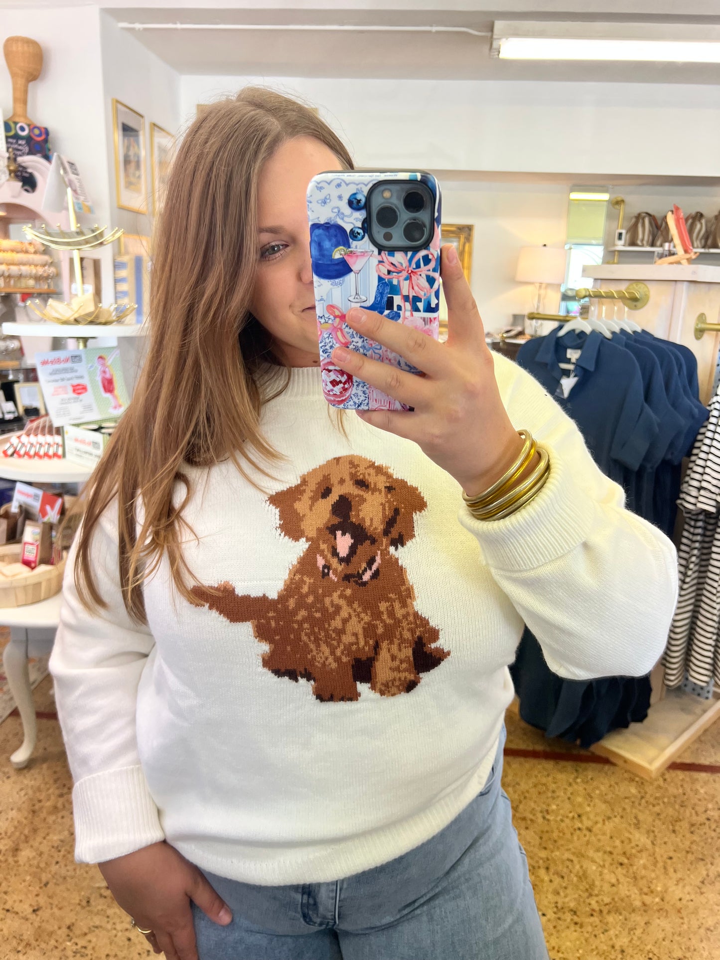 Cream Puppy Sweater