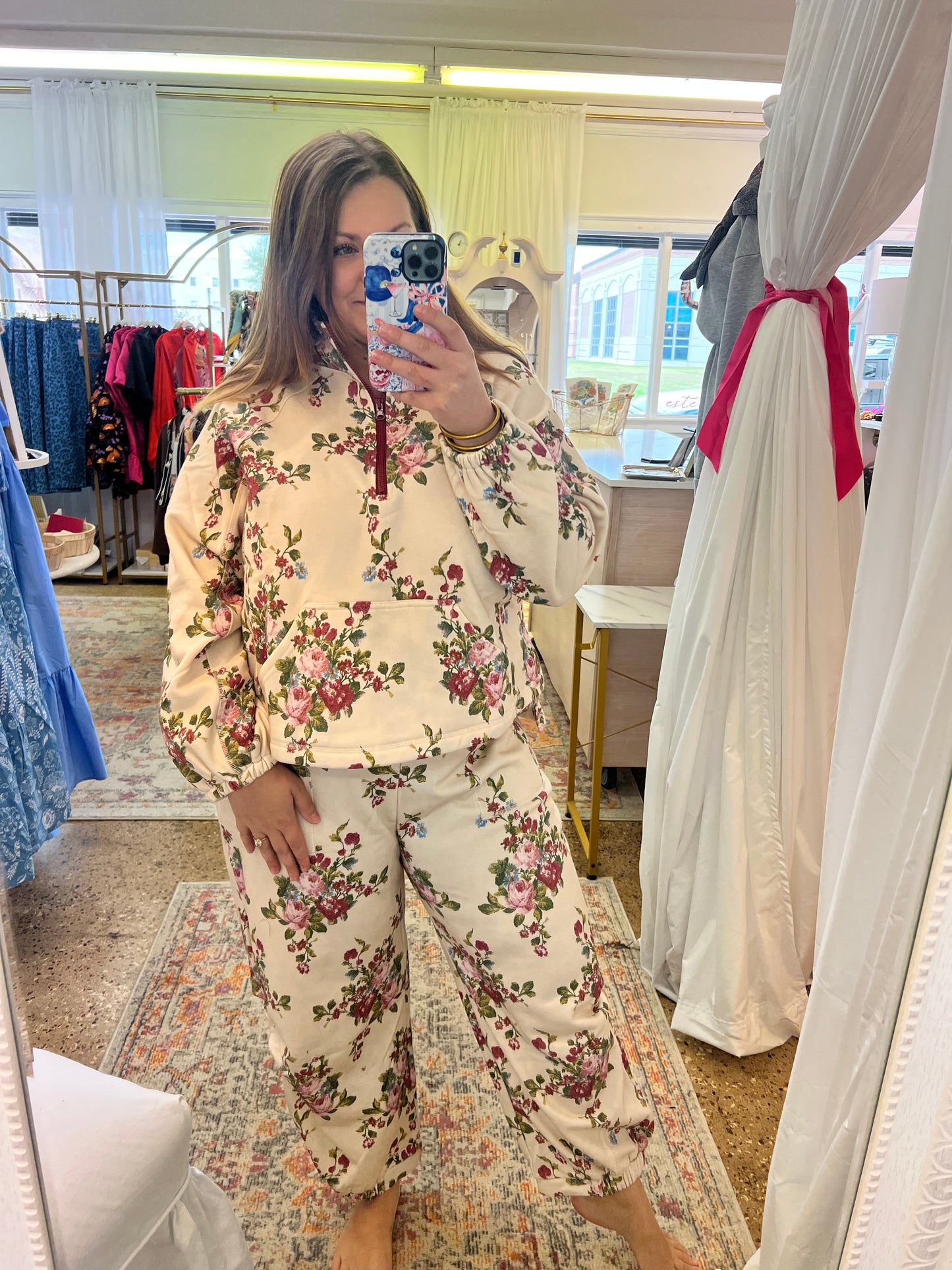 Floral Flirty Sweatsuit Set