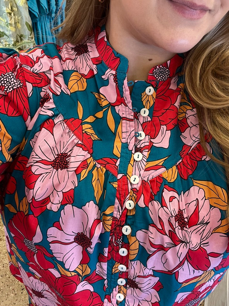 Floral Button Blouse