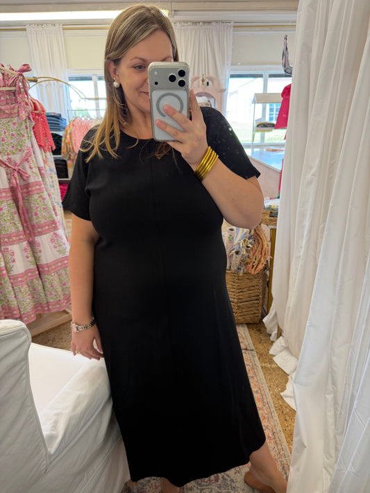 Black Knit Maxi Dress