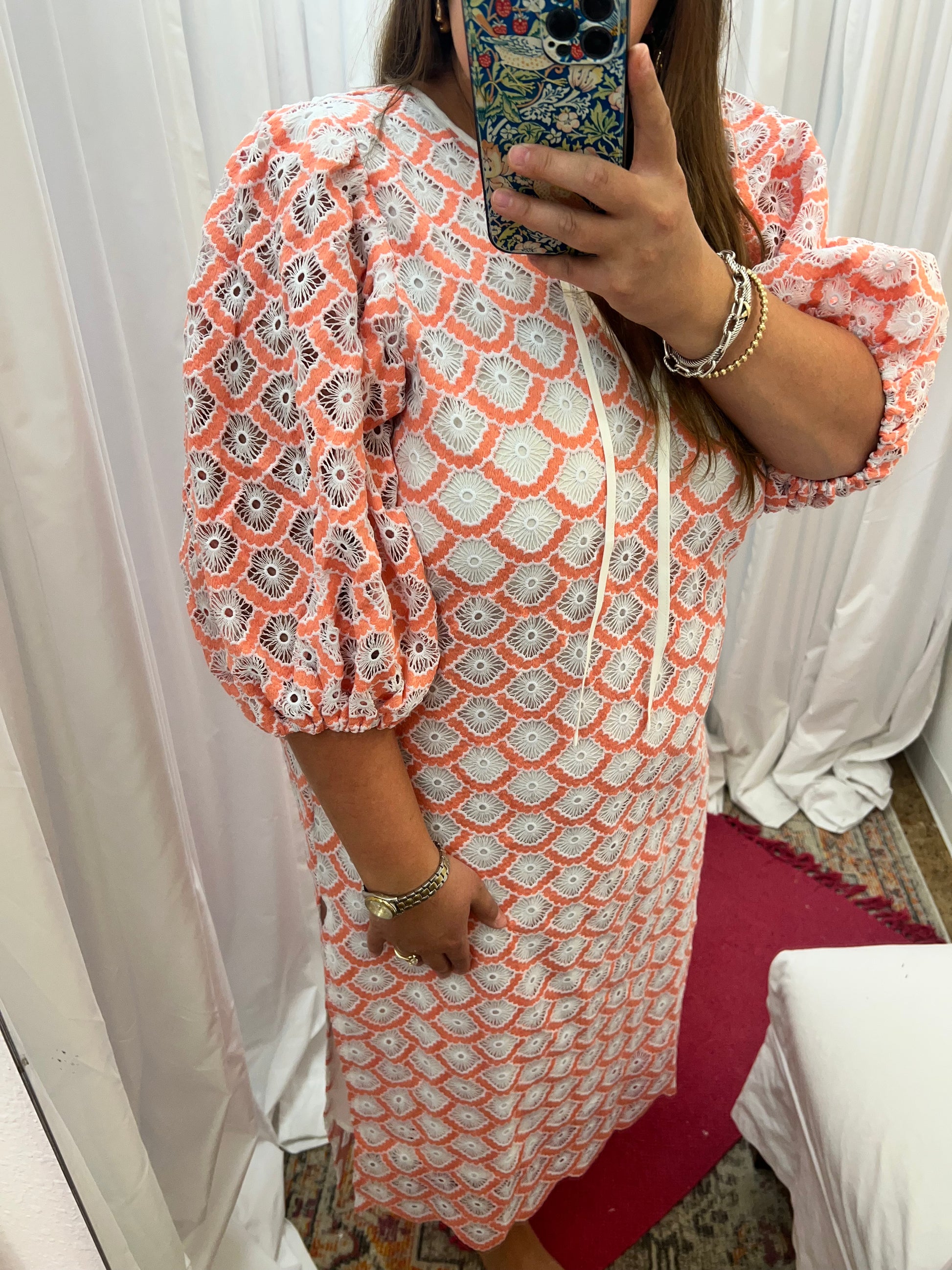 Pamela Coral Midi Dress Small Pamela Coral Midi Dress Small