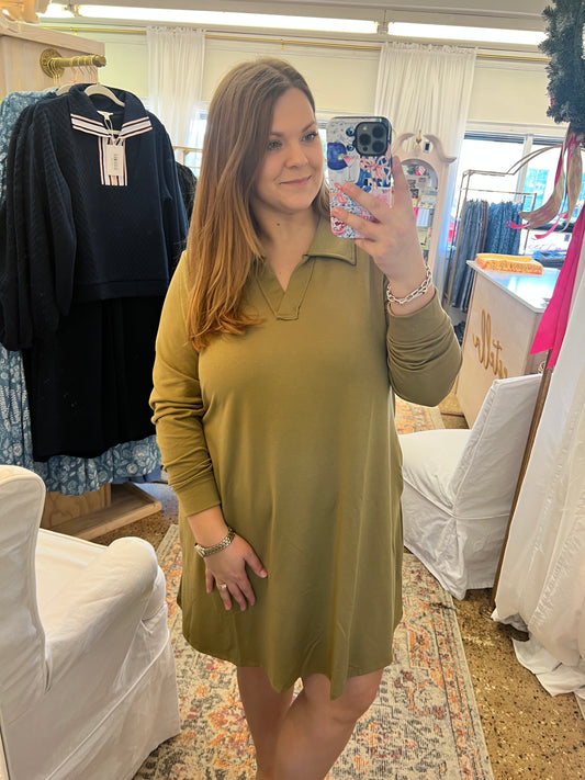 French Terry A Line Dress