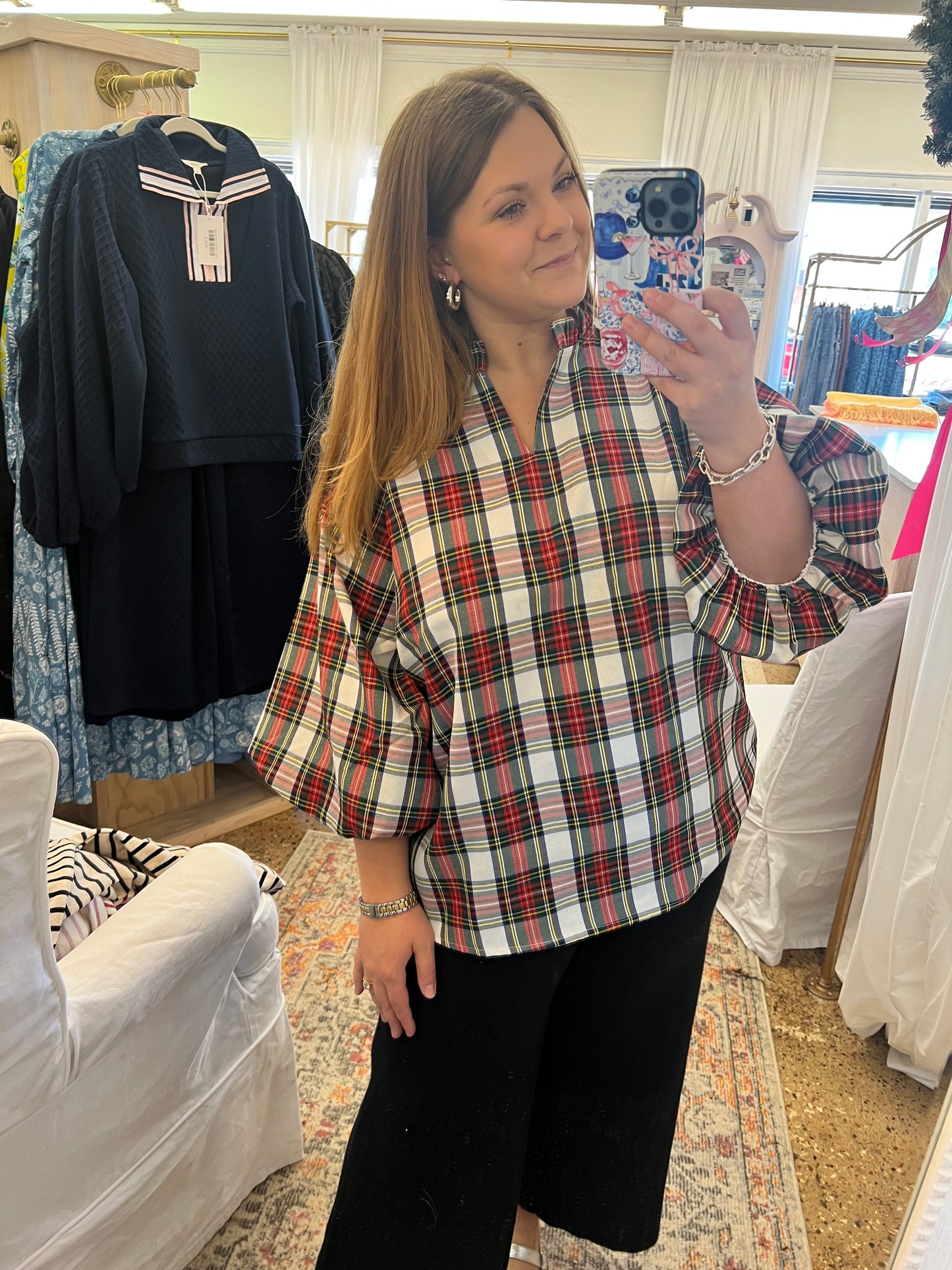 Donna Top- Plaid