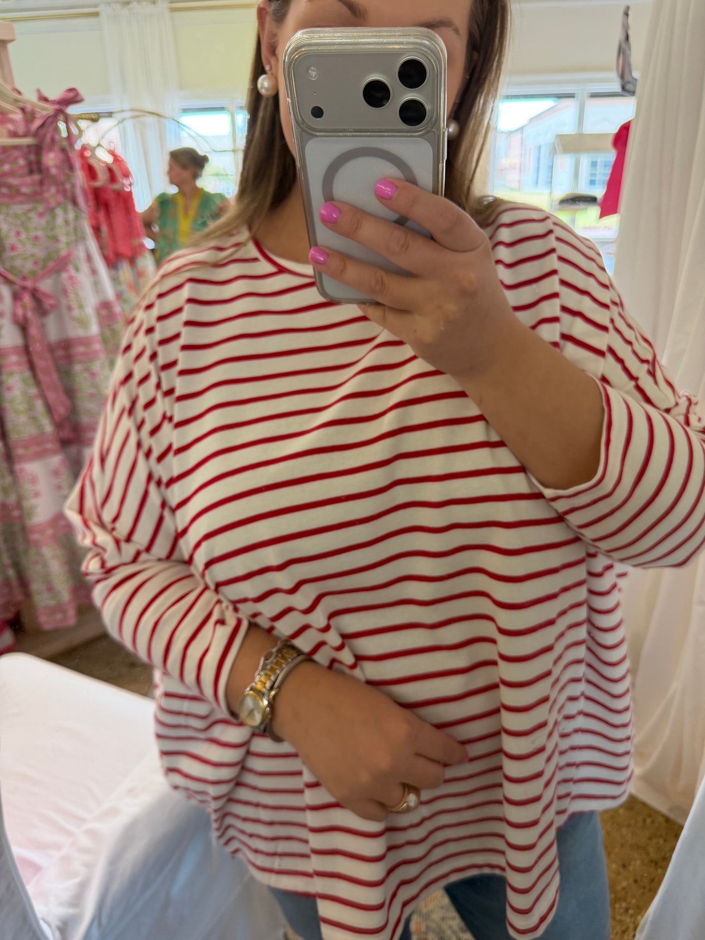 Oversized Stripe Knit Top