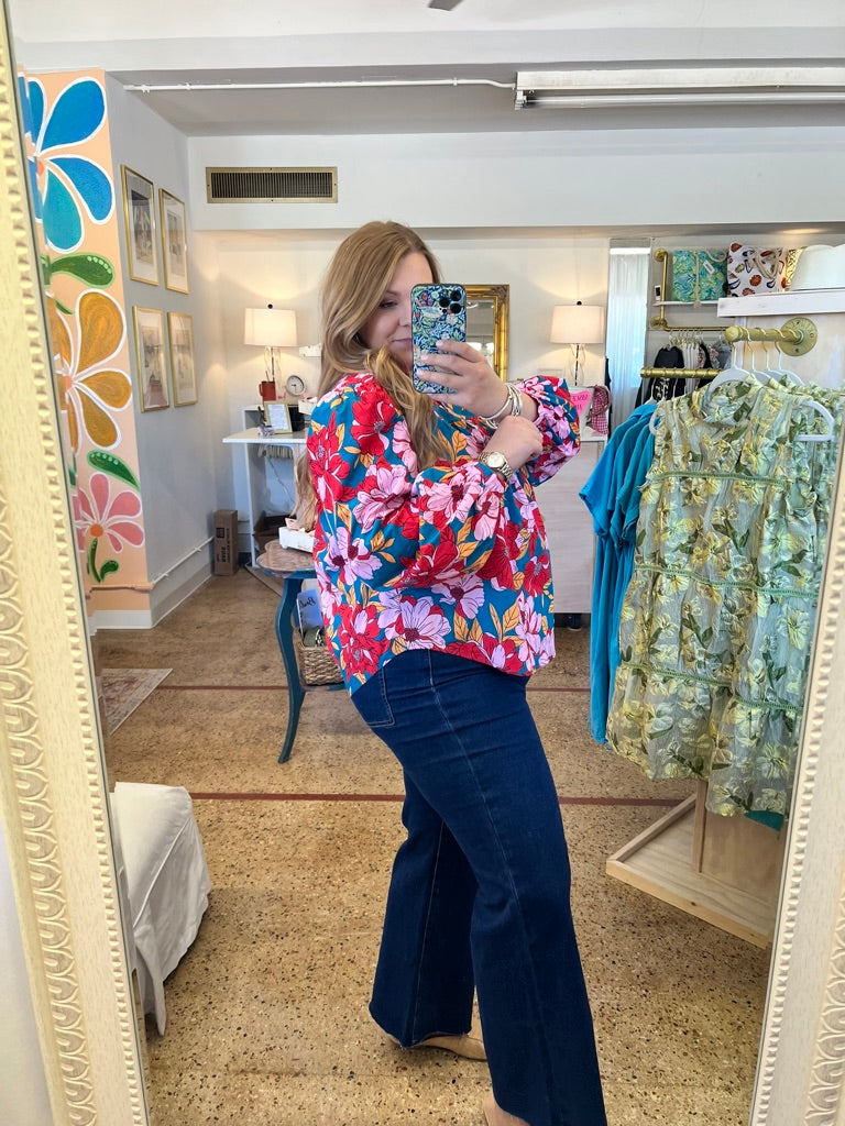 Floral Button Blouse