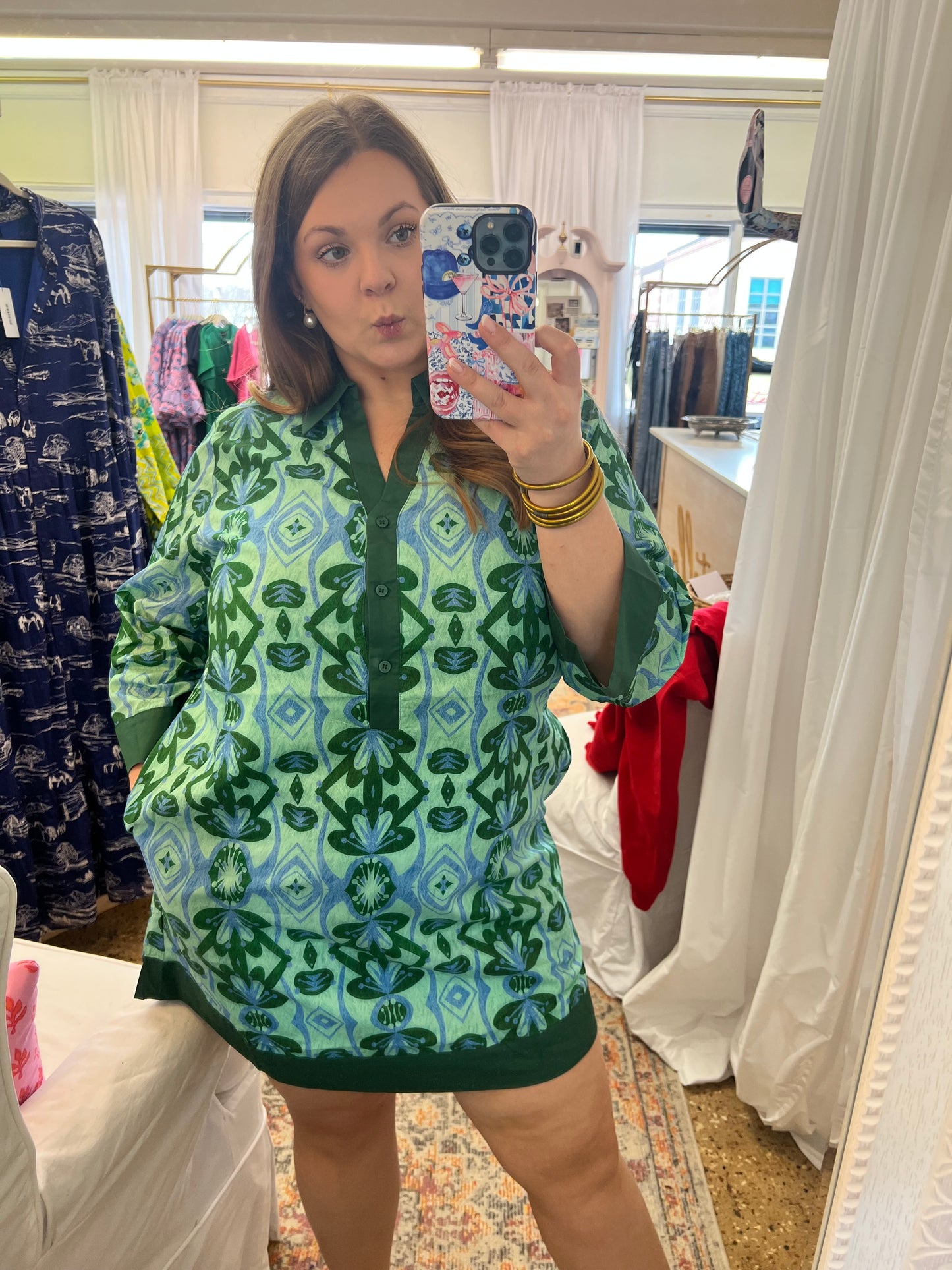 Palm Beach Collared Mini Dress