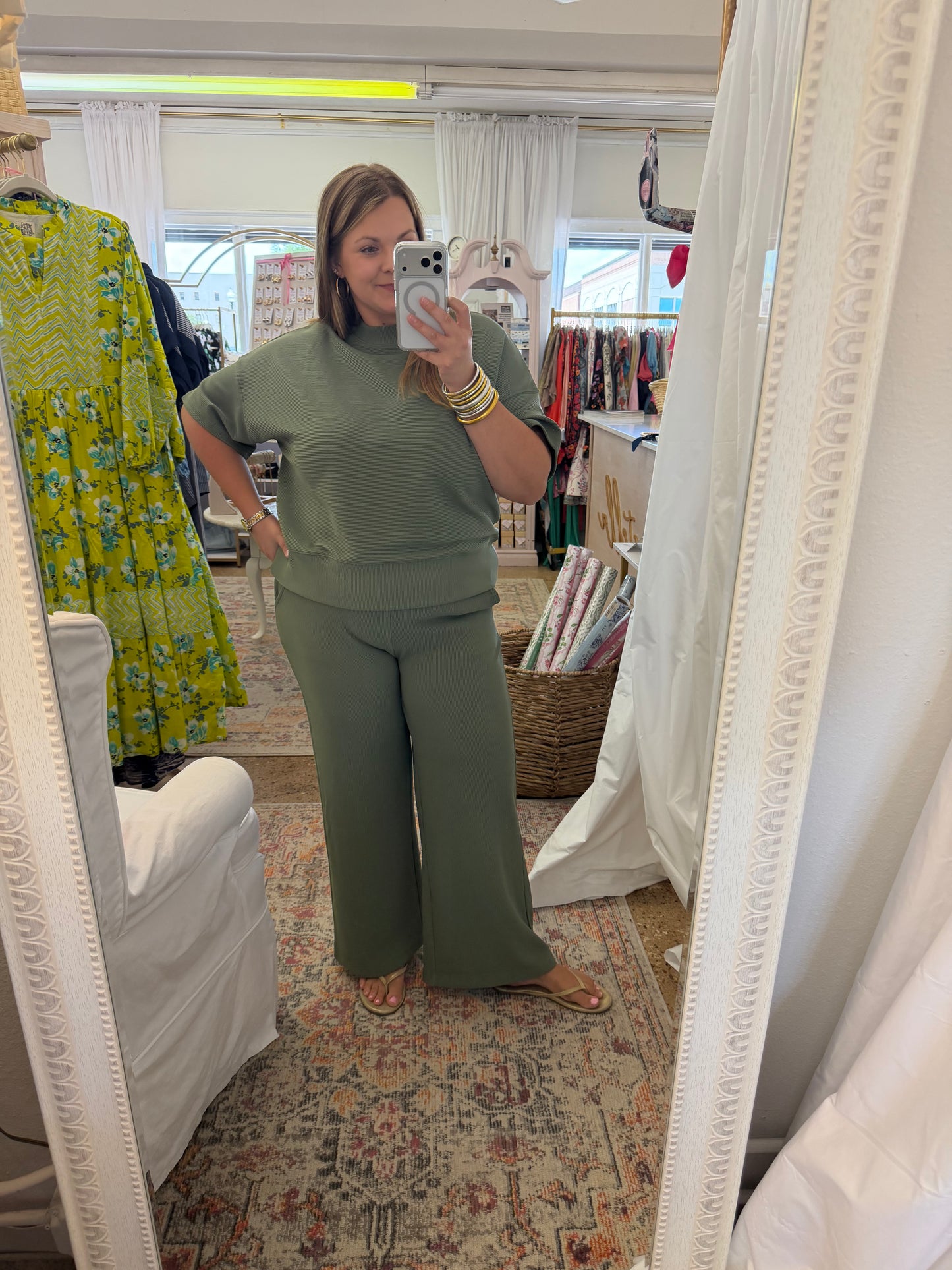Ribbed top & pant set