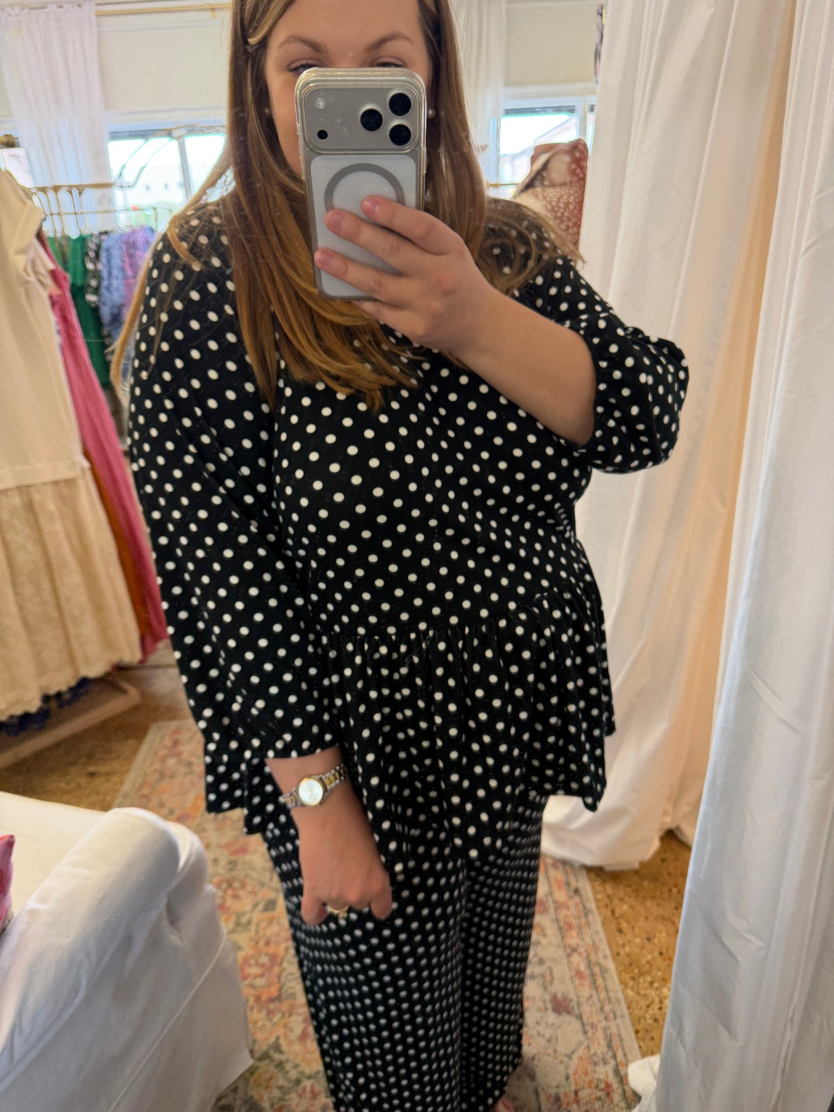 Polka Dot Babydoll Pant Set