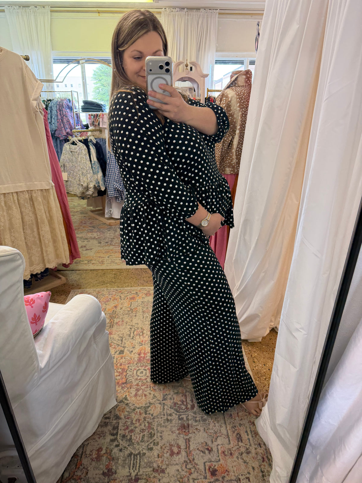 Polka Dot Babydoll Pant Set