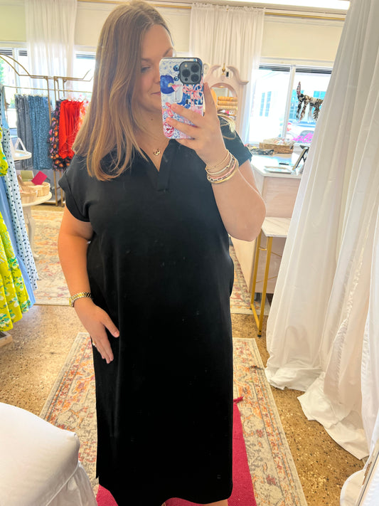 Modal collared Midi Dress
