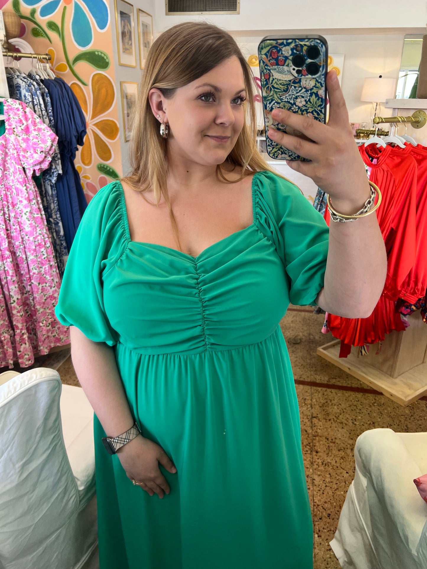 Plus Ruched Front Maxi Dress