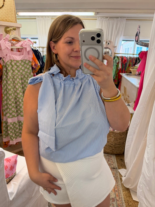 High Neck Bow Top