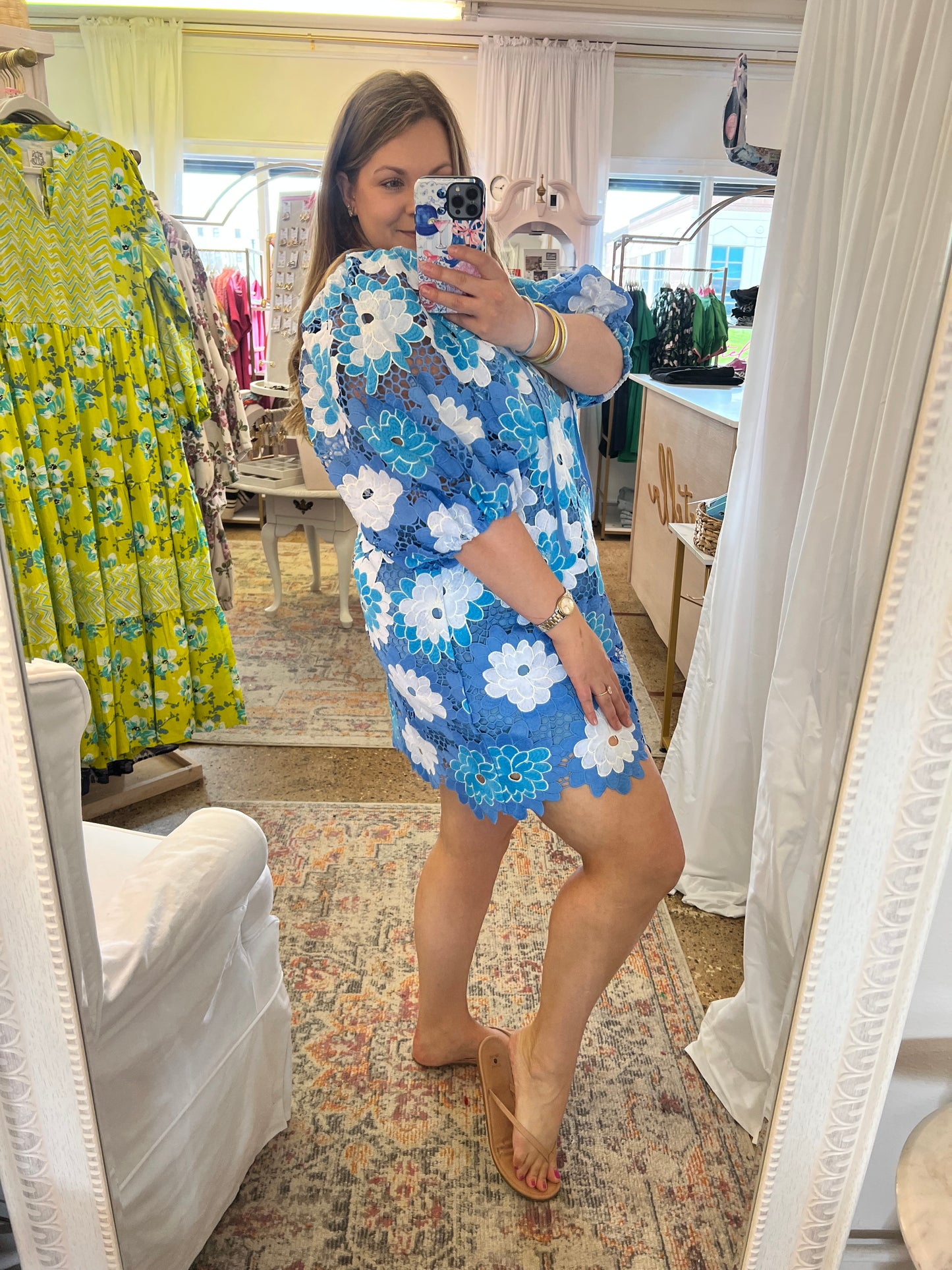 Deb Blue Bonnet Mini Dress