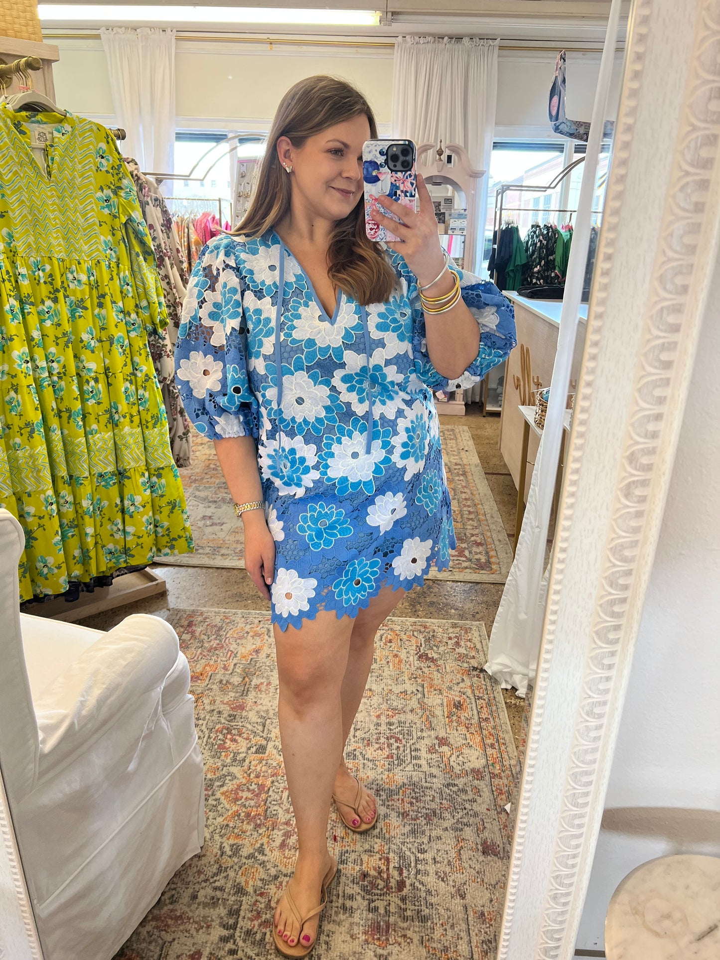 Deb Blue Bonnet Mini Dress