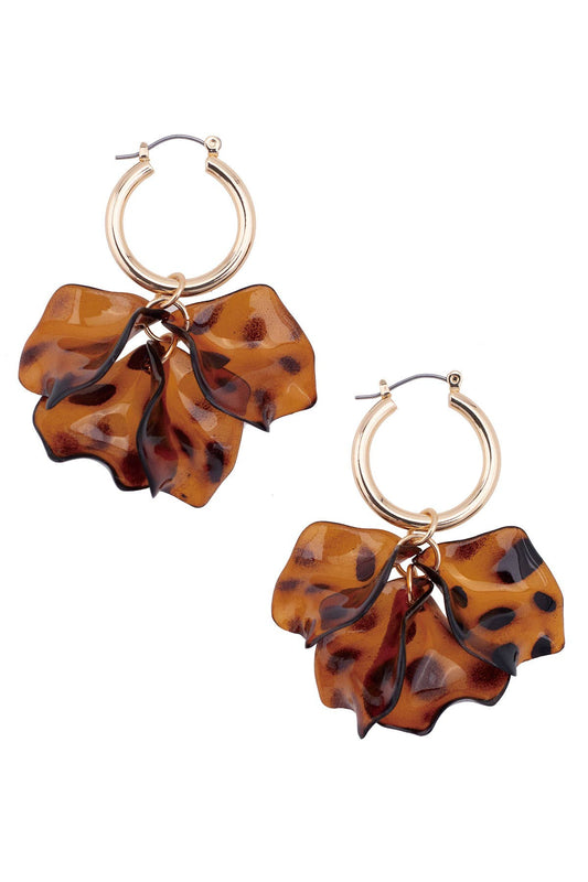 Tatiana Cluster Earrings in Tortoise