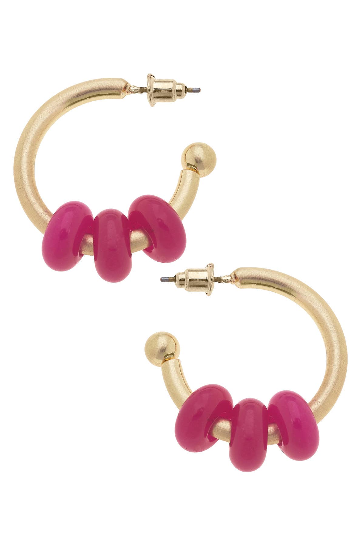 Olivia Fuchsia Hoops