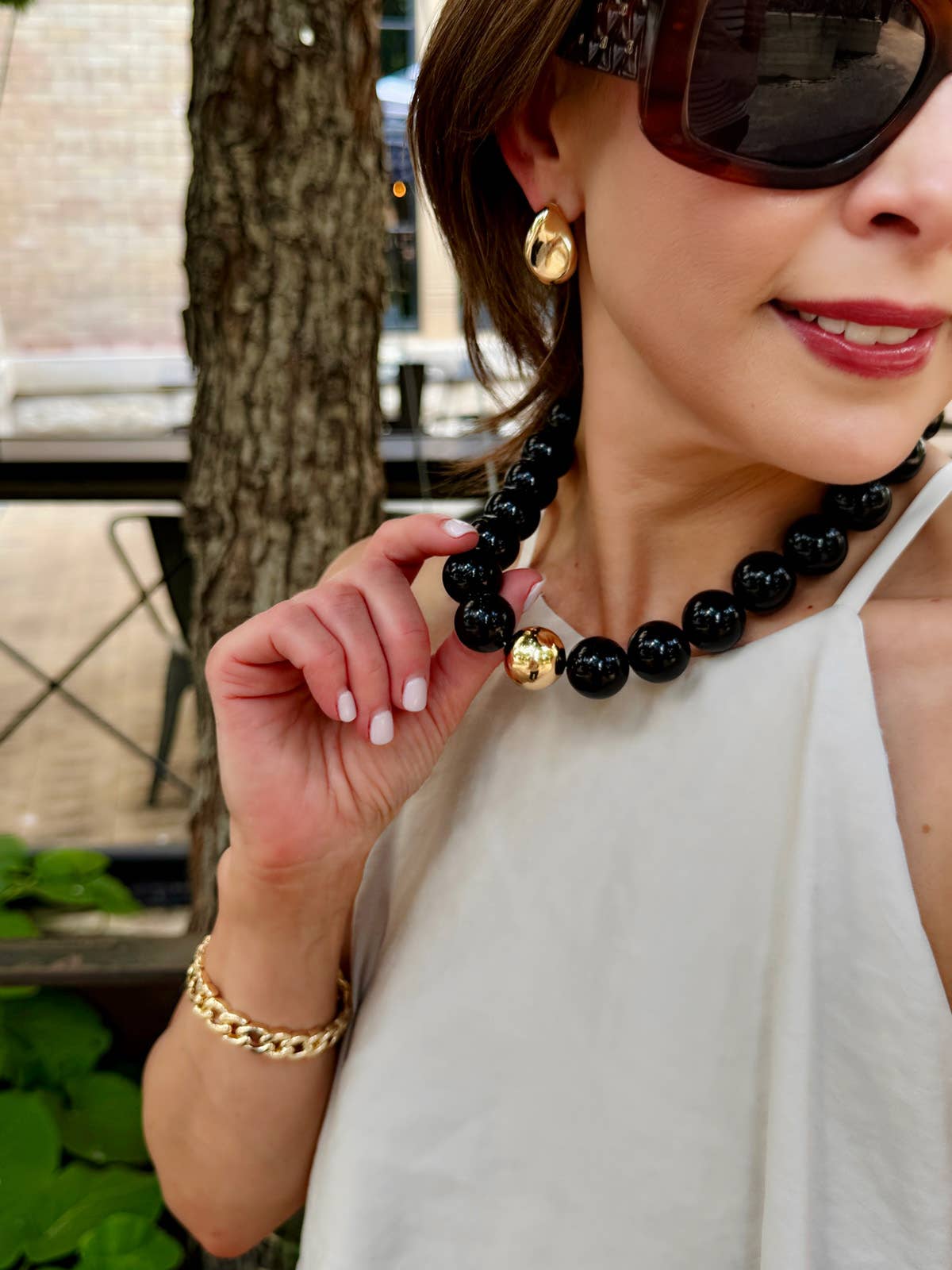Marjorie Green Beaded Necklace
