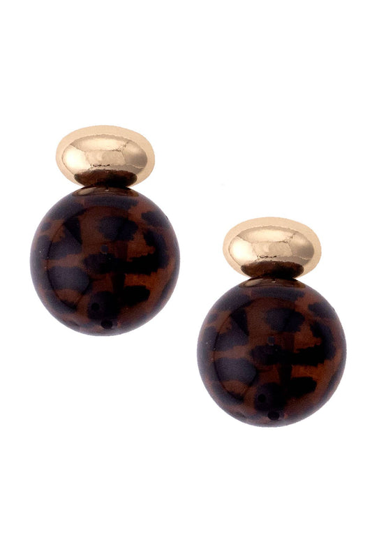 Jolene Stud Earrings Tortoise