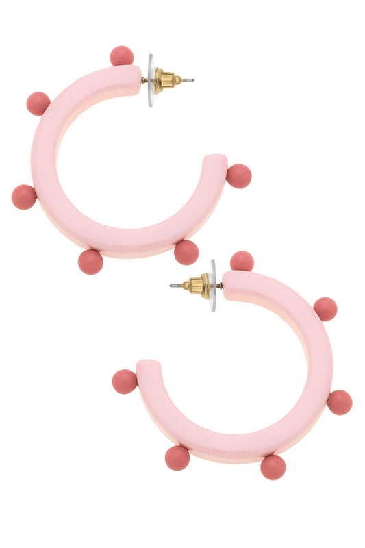 Olivia Studded Earrings: Pink